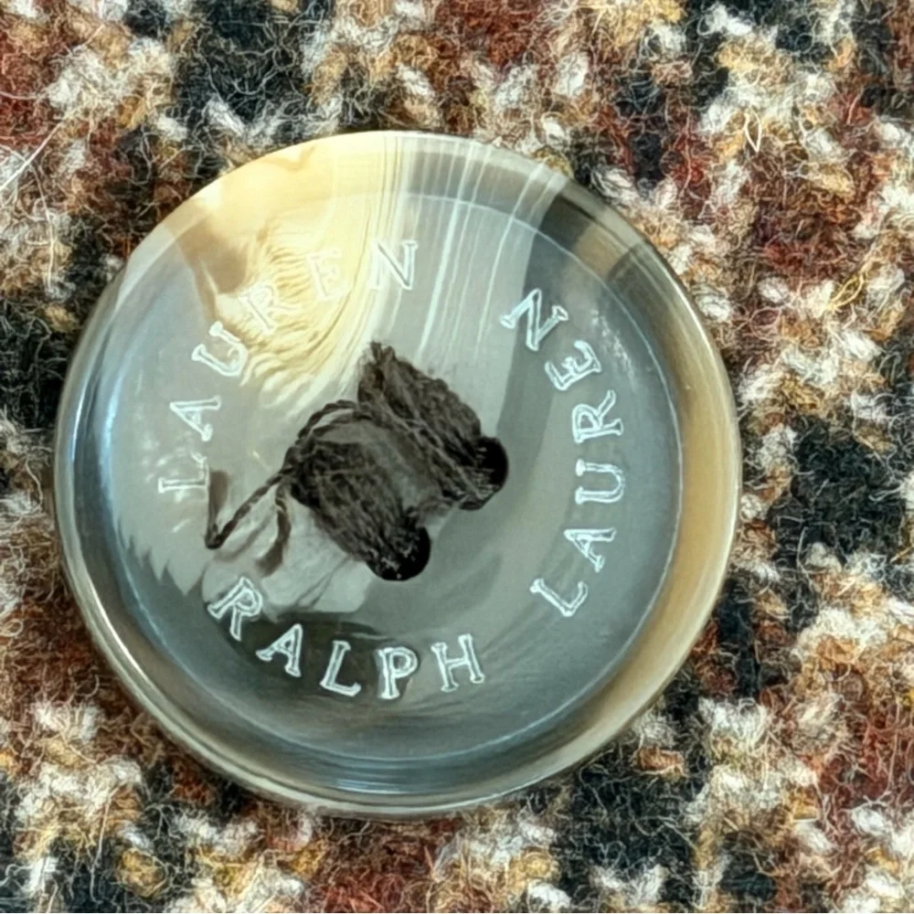 NWT Lauren Ralph Lauren Houndstooth Wool Blend Cape, Size M/L - Picture 8 of 10